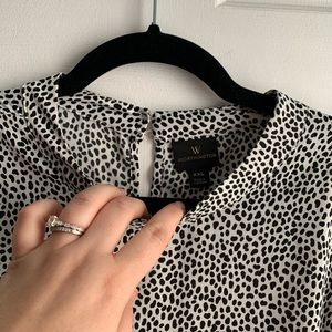Silky Polka-Dot Blouse